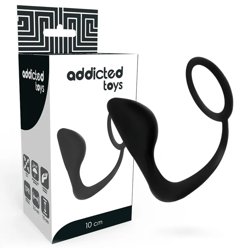 dilatateur anal anneau pénien double stimulation ciblée thermoplastique toucher doux flexible adaptatif insertion confortable embout incurvé ergonomique compact hygiénique sécurisé