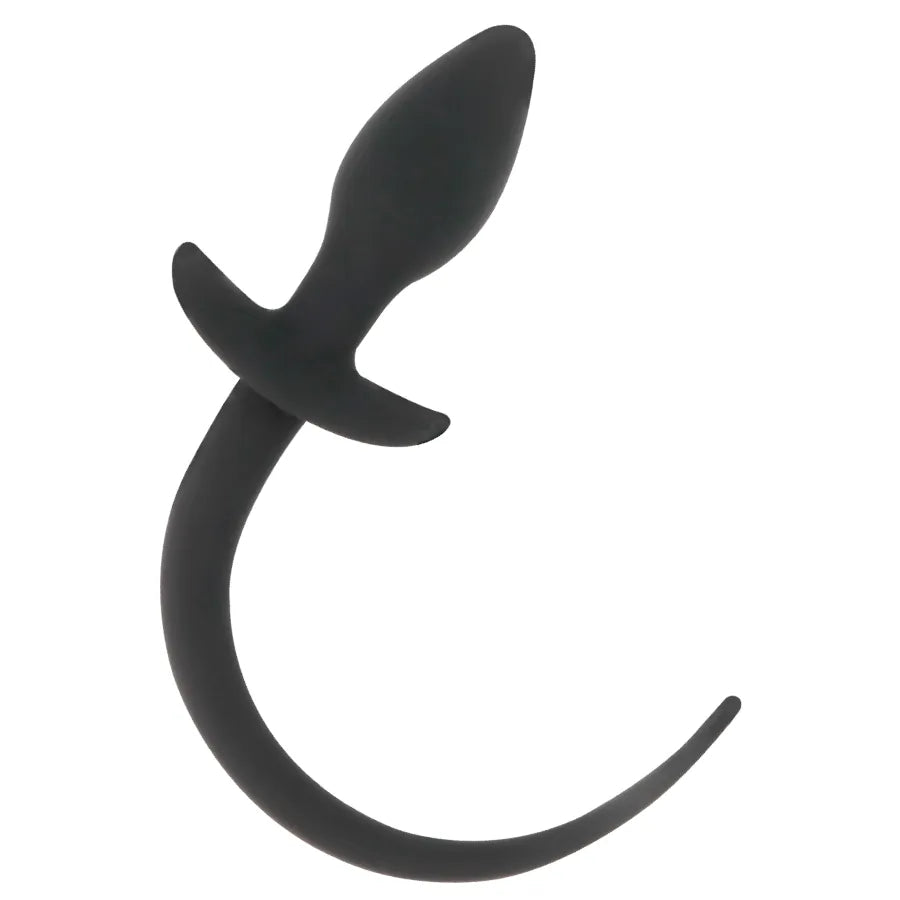 Dilatateur anal ergonomique en silicone noir, forme incurvée, texture douce, pour confort et sécurité lors de l'insertion.