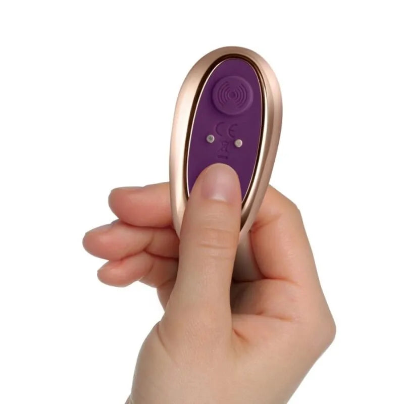 Dilatateur anal silicone noir profilé conique avec télécommande dorée, vibrations puissantes, étanche, 10 niveaux.