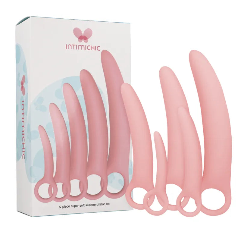 Dilatateurs vaginaux silicone médical hypoallergénique ergonomique progressifs graduels tailles variées souplesse confort intime antalgique atrophie rééducation