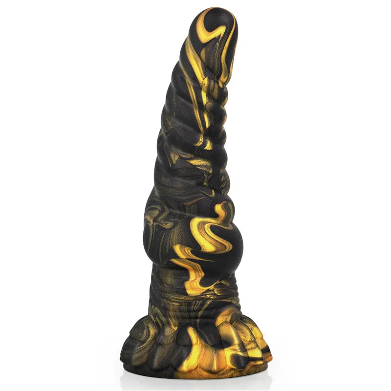 Godemichet silicone liquide mythique grec inspiré furies sensations intenses hypoallergénique doux flexible réaliste ergonomique longueur176mm insérable150mm diamètre52mm poids275g équilibré