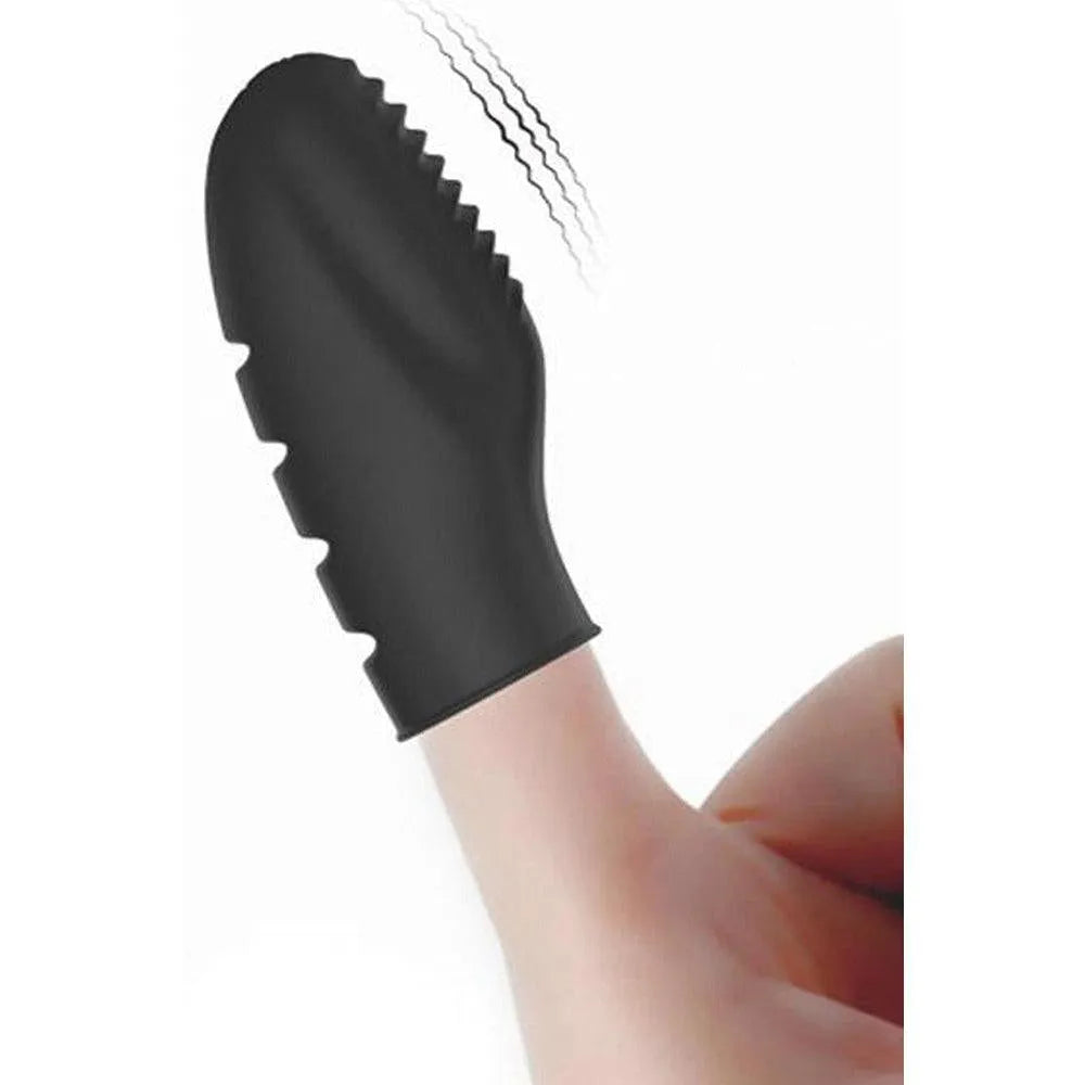 doigt vibrant silicone texturé picots compact puissant discret ergonomique stimulant ciblé longueur68mm diametre33mm pilesLR41 sans phtalates