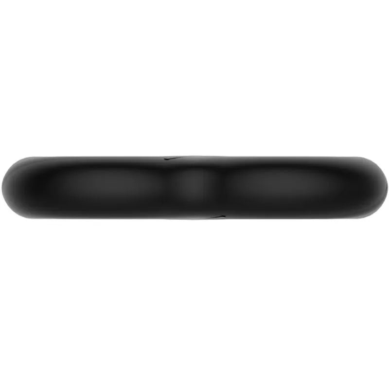 Anneau pénien double en silicone noir, ultra doux, forme ergonomique, pour maintien testicules et érection prolongée.