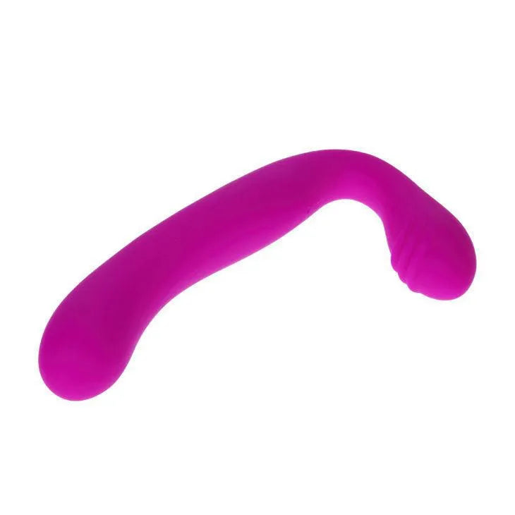 Double pénétrateur en silicone rose, forme ergonomique, deux extrémités arrondies, idéal pour couples, 30 fonctions vibran...