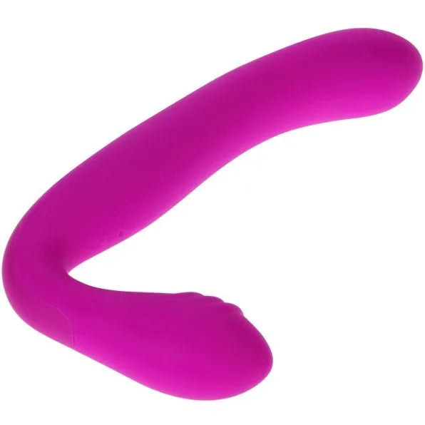 Vibromasseur double pénétrateur rose en silicone médical, forme ergonomique, deux moteurs, étui rigide, 30 fonctions.