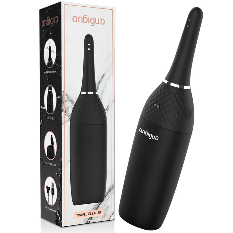 Douche Anale Automatique Rechargeable anti reflux charge rapide cinq vitesses jet multidirectionnel étanche sans fuite silicone médical compacte