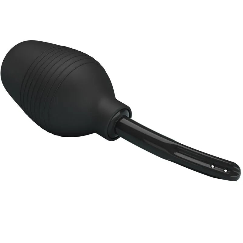 Douche Anale Silicone Noire Rechargeable Hygiène Intime Ergonomique Imperméable Compacte Discrète Douce Sécurisée Pratique Durable