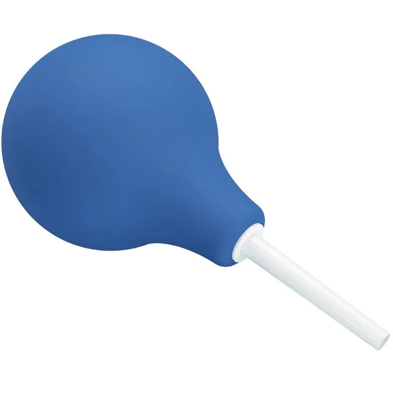 Douche Anale Rechargeable Caoutchouc Bleu Buse 75mm Capacité 224ml Étanche USB Compacte Ergonomique Douce Durable Garantie Douze Mois