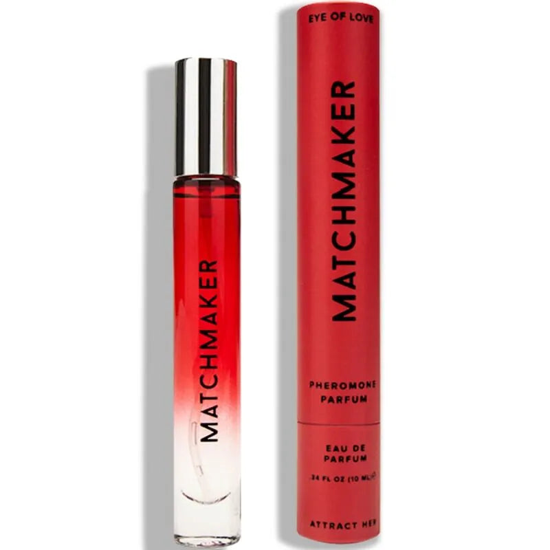 Flacon de cologne aux phéromones, verre transparent, liquide ambré, bouchon argenté, design élégant, format voyage.