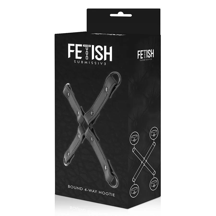 Ensemble bondage cuir végan noir réglable, néoprène, métal sans nickel, durable et confortable pour jeux BDSM sécurisés.
