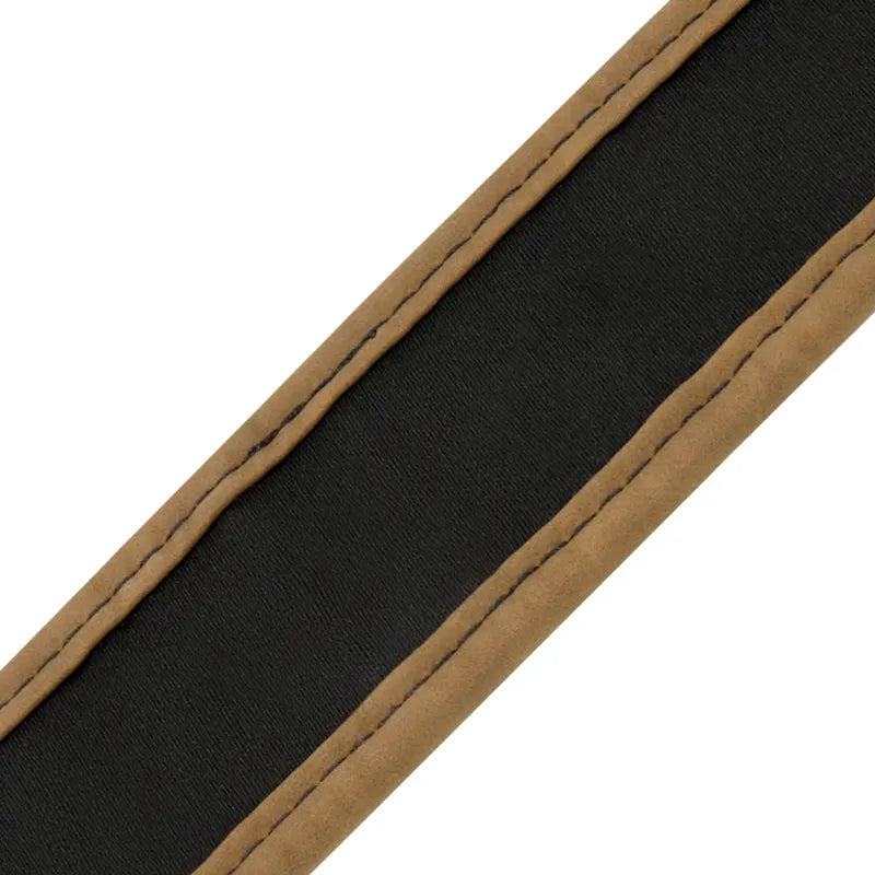 Ensemble collier et menottes BDSM cuir vegan noir et marron, métal sans nickel, ajustable, esthétique et confortable.