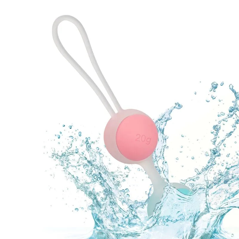 Boules de Geisha en silicone rose avec cordon, poids variable, pour tonification pelvienne, hypoallergénique et étanche.