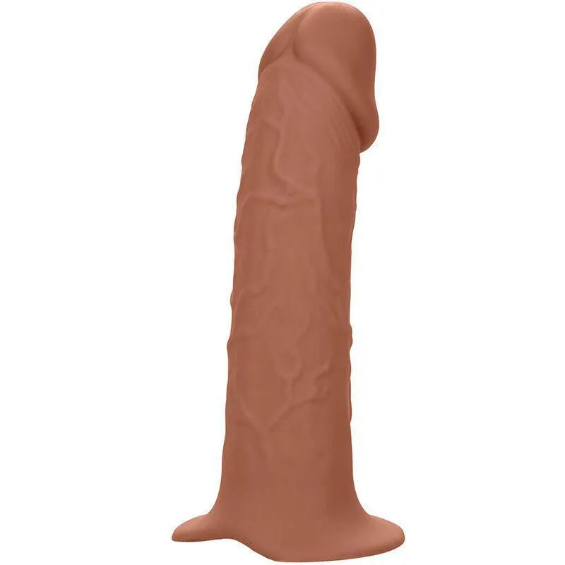 Extension harnais silicone liquide réaliste, couleur chair, 5 cm, texture veineuse, durable, imperméable, sans phtalates.