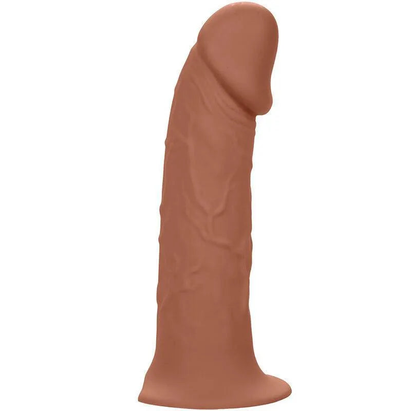 Extension harnais silicone liquide réaliste, couleur chair, texture douce, longueur 5 cm, imperméable, sans phtalates.