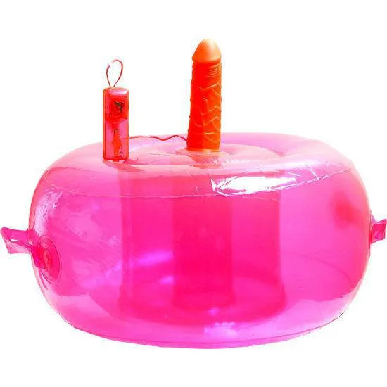 fauteuil gonflable vibromasseur rose poignées ergonomique confortable vibrant intensité réglable coussin dimensions généreuses portable lavable sécurisé silicone discret