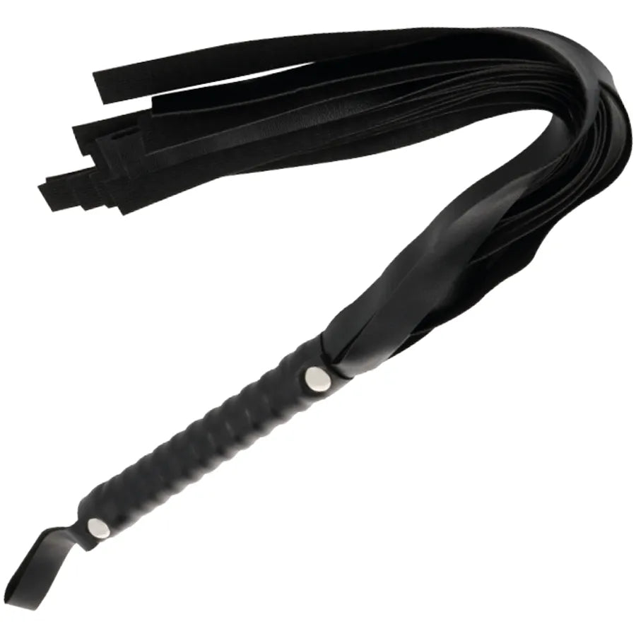 fouet bondage noir élégant débutants initiation sensuel sécurisé poignée ergonomique précision contrôle durable sophistiqué