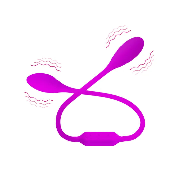 Fouet vibrant flexible rose en silicone, double extrémité, 12 modes vibration, pliable, rechargeable USB.