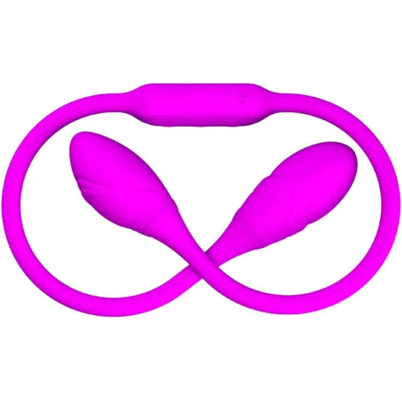 Fouet vibrant flexible rose en silicone, double vibromasseur, forme en 8, 12 modes de vibration, rechargeable USB.