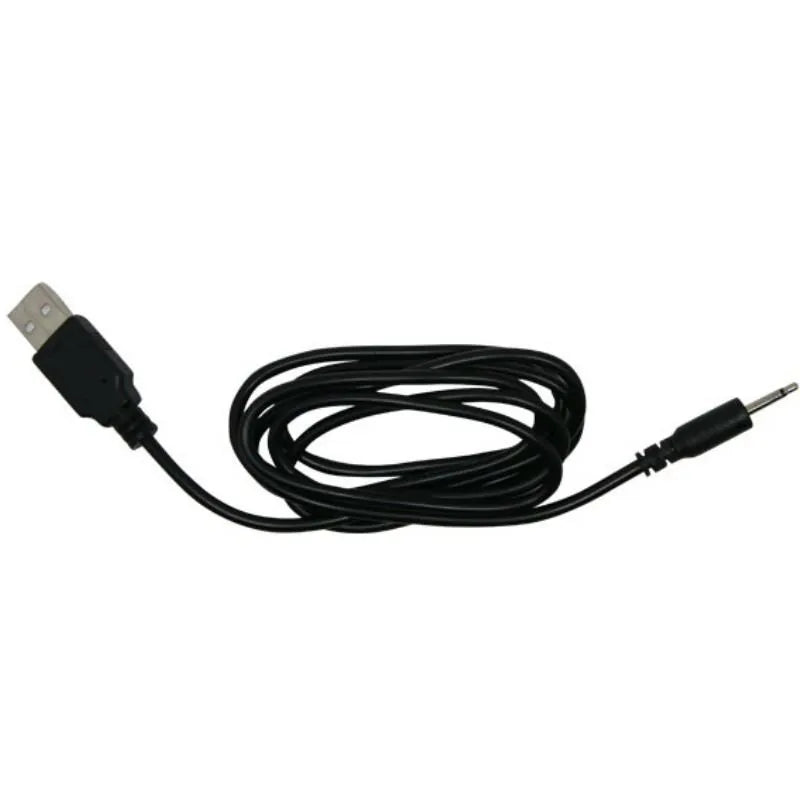 Câble USB noir pour recharger fouet vibrant flexible silicone, double vibromasseur, 12 modes, pliable, durable.