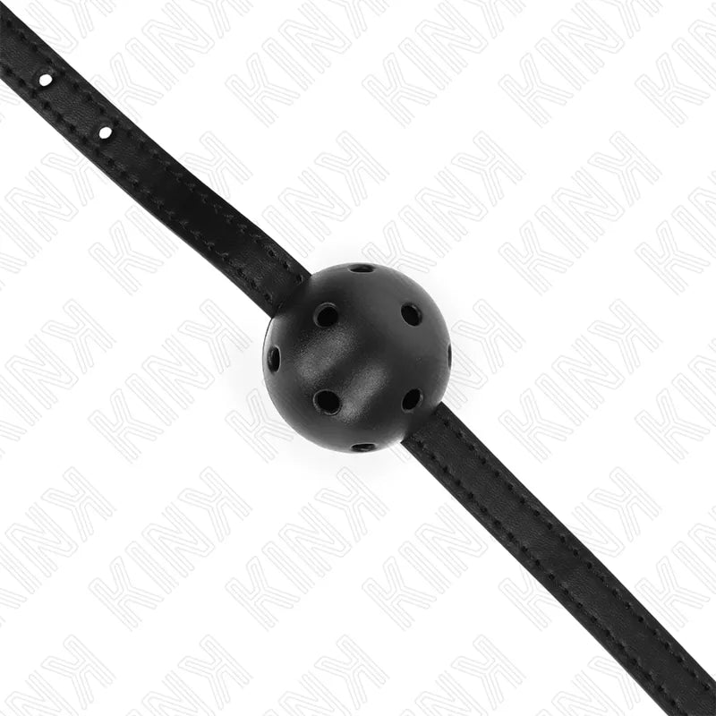 Gag boule BDSM en silicone multicolore avec sangle réglable, design ergonomique et hypoallergénique pour confort et sécurité.
