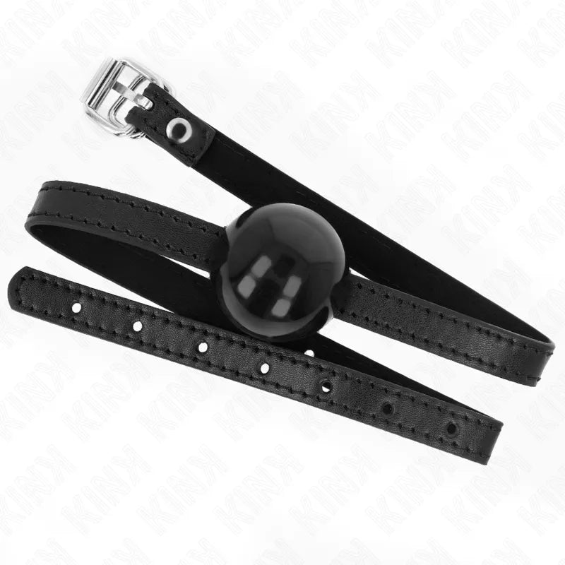 Gag BDSM en silicone noir, harnais réglable, ergonomique, multicolore, hypoallergénique, confortable et sécurisé.