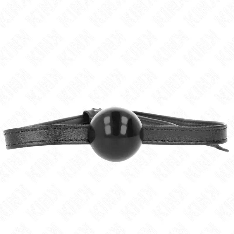 Gag BDSM en silicone noir ajustable, design élégant, sécurité et confort pour débutants et experts.