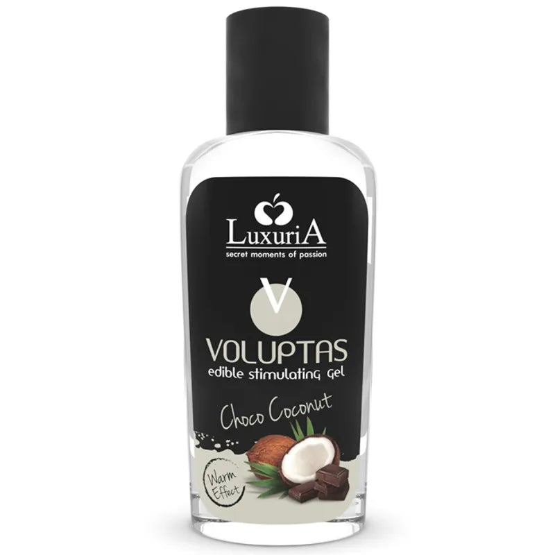 Gel Massage Comestible Chauffant Coco Hydratant Régénérant Gourmand Sensuel Aphrodisiaque Texture Douce Noncollante Fluide Compatible Latex Sécurisé Dermatologiquement Testé Naturel