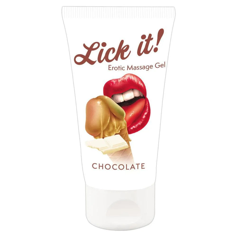 gel massage lubrifiant végétalien aqueux comestible goût chocolat blanc texture soyeuse nongras hydratant sensuel format 50ml