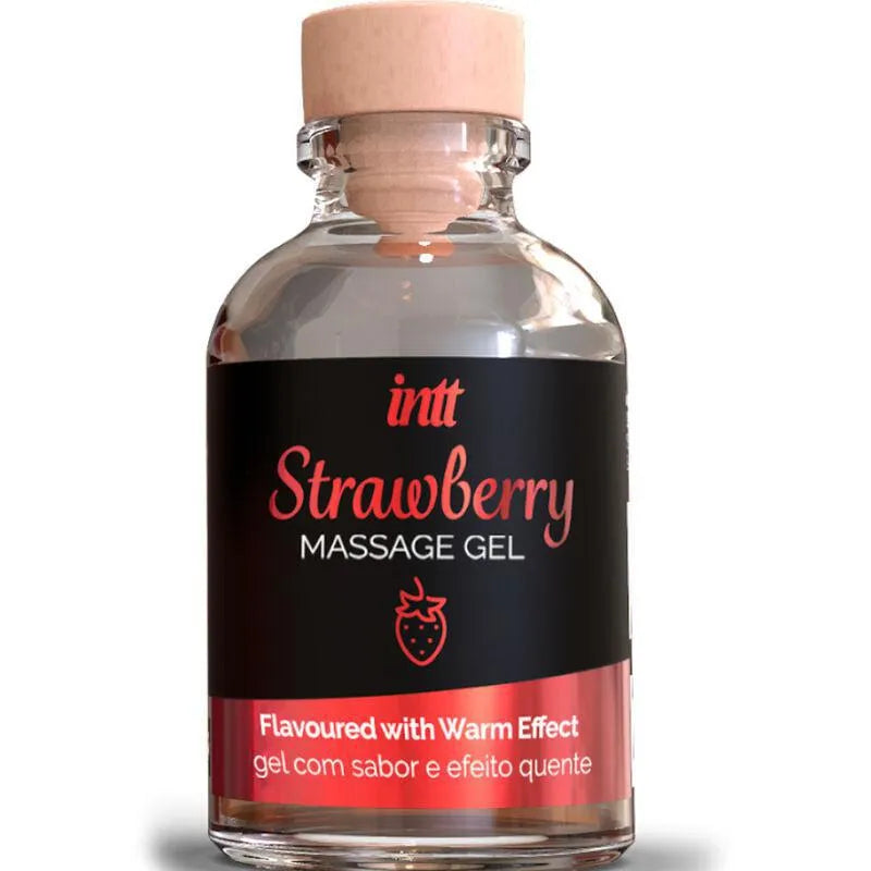 Gel Massage Intime Fraise Chauffant Sucré Aromatique Embrassable Sensuel Subtil Stimulant Hydratant Gelée Onctueuse Polyvalent Portable Discret