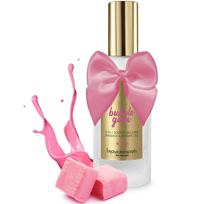 Gel Massage Lubrifiant Silicone Parfumé Fraise Bonbon Sensuel Soyeux Prolongé Compatible Latex Étanche Aphrodisiaque Sensoriel Intime Préliminaires Couple Solo