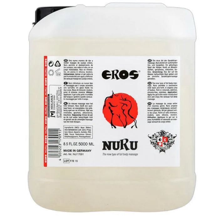 Gel Nuru Minéral Incolore non parfumé glissant sensuel relaxant hydratant généreux professionnel corporel intime longue durée 5000ML