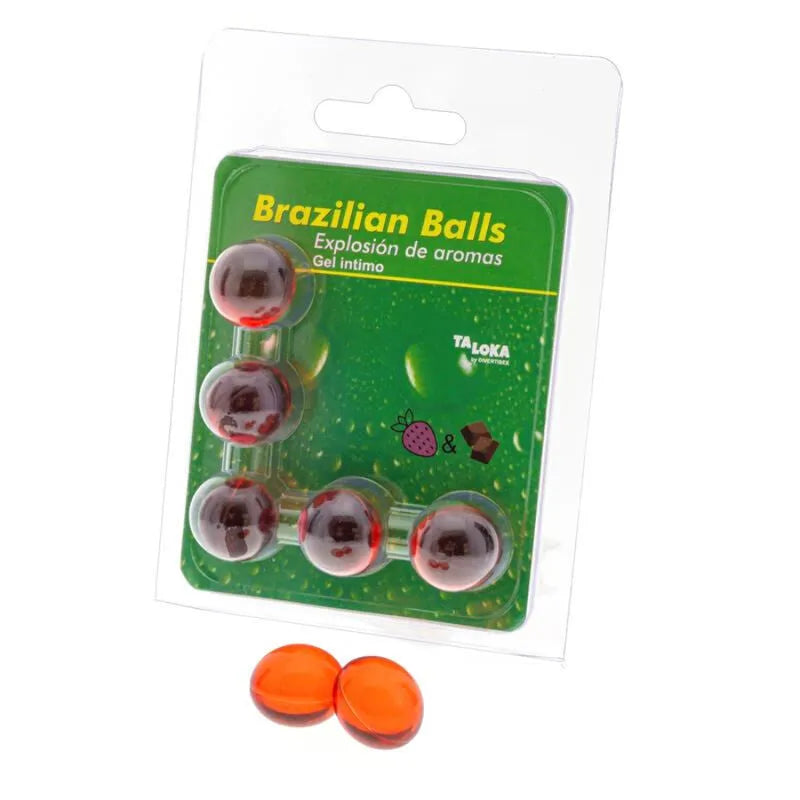 gel intime boules brésiliennes fraise chocolat parfumées fondantes lubrifiantes sensuelles gourmandes exotiques aphrodisiaques massages chauffantes ludiques