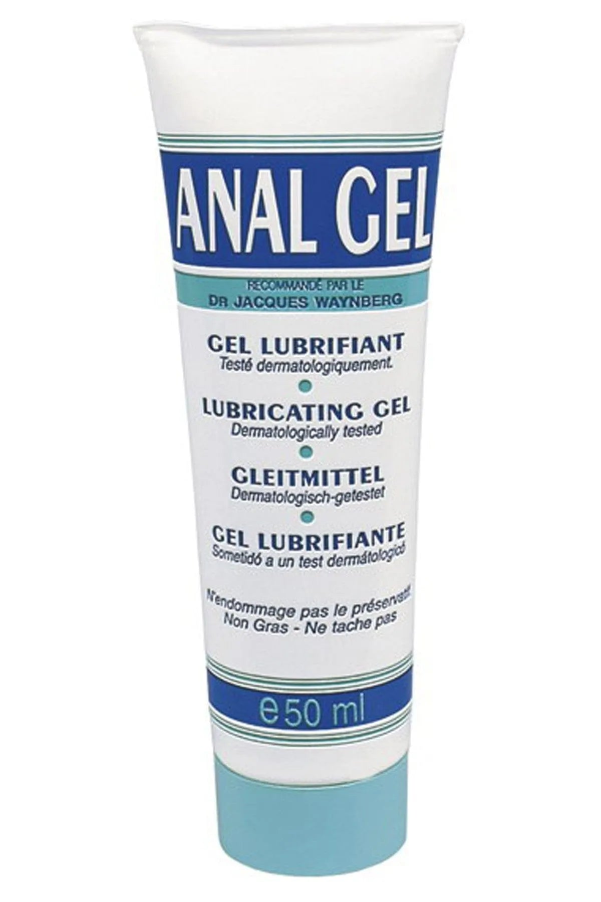 gel lubrifiant anal base eau lubrix 50ml compatible préservatifs sextoys non gras inodore incolore sans parabènes testé dermatologiquement