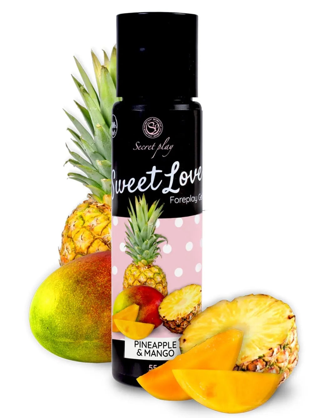 gel lubrifiant comestible ananas mangue érotique crémeux saveur tropicale hydrosoluble compatible jouets préservatifs flacon pratique soixante millilitres