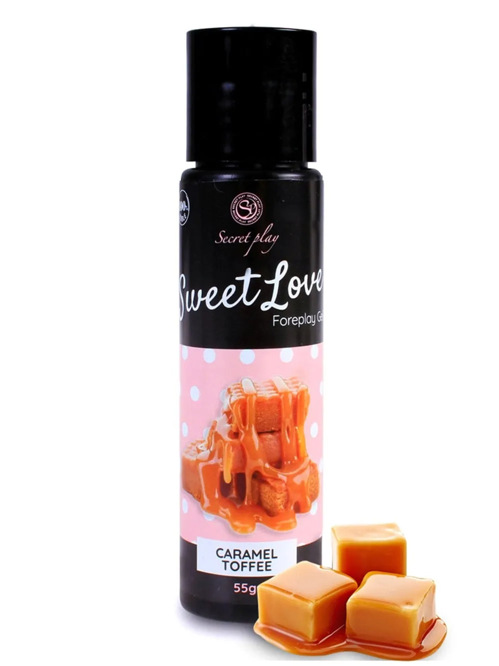 Gel Lubrifiant Comestible Caramel Sensuel Crémeux Saveur Préliminaires Zones Érogènes Tétons Cou Compatible Jouets Préservatifs Hypoallergénique Origine Espagne