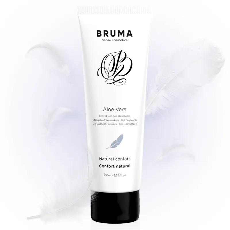 Gel lubrifiant intime hydratant aloe vera apaisant soyeux non collant absorption rapide format nomade 100ml compatible préservatifs BRUMA