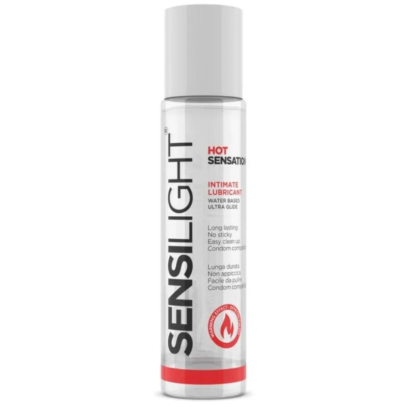 Gel lubrifiant intime effet chaleur base eau compatible préservatifs testé dermatologiquement non collant lavable sans taches sans résidus stimulant sensualité