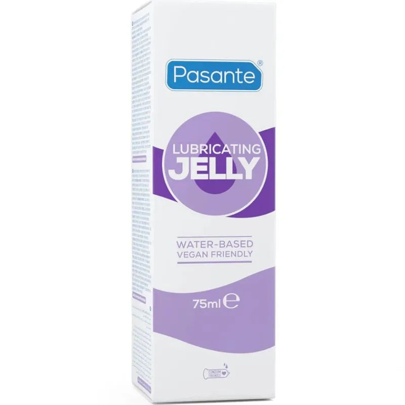Gel lubrifiant vegan menthe, tube blanc et violet, 75ml, hydratant, rafraîchissant, hypoallergénique, non collant.