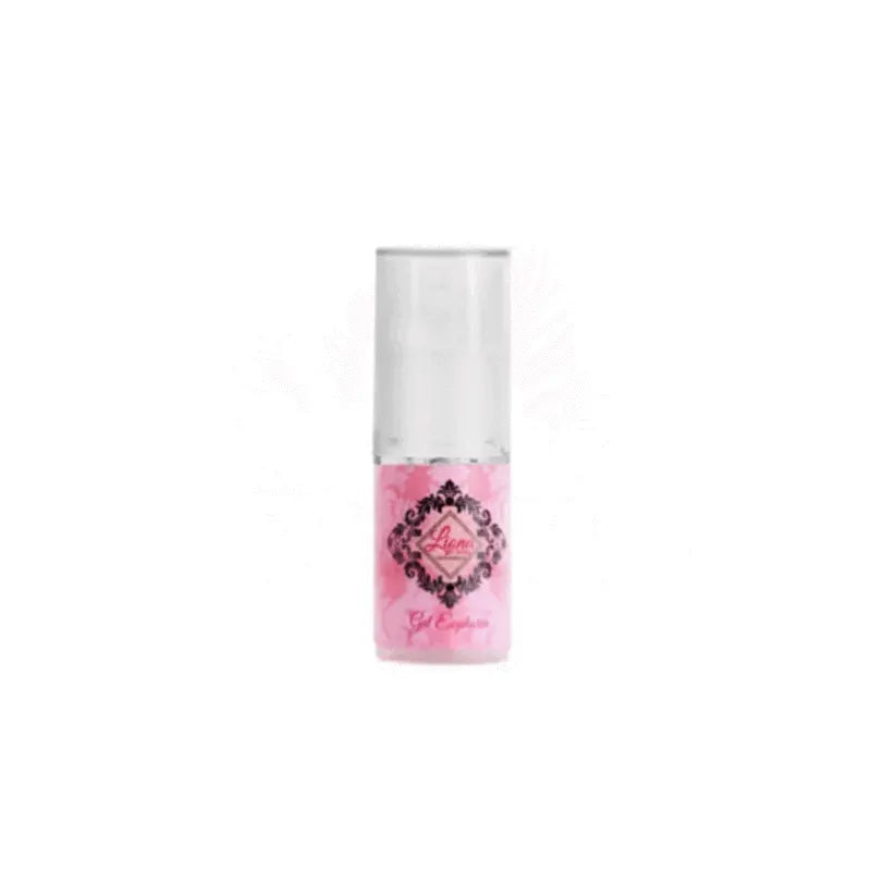 Flacon rose 15ml de gel stimulant vibrant intime, design élégant, formule naturelle, par Liona by Moma.