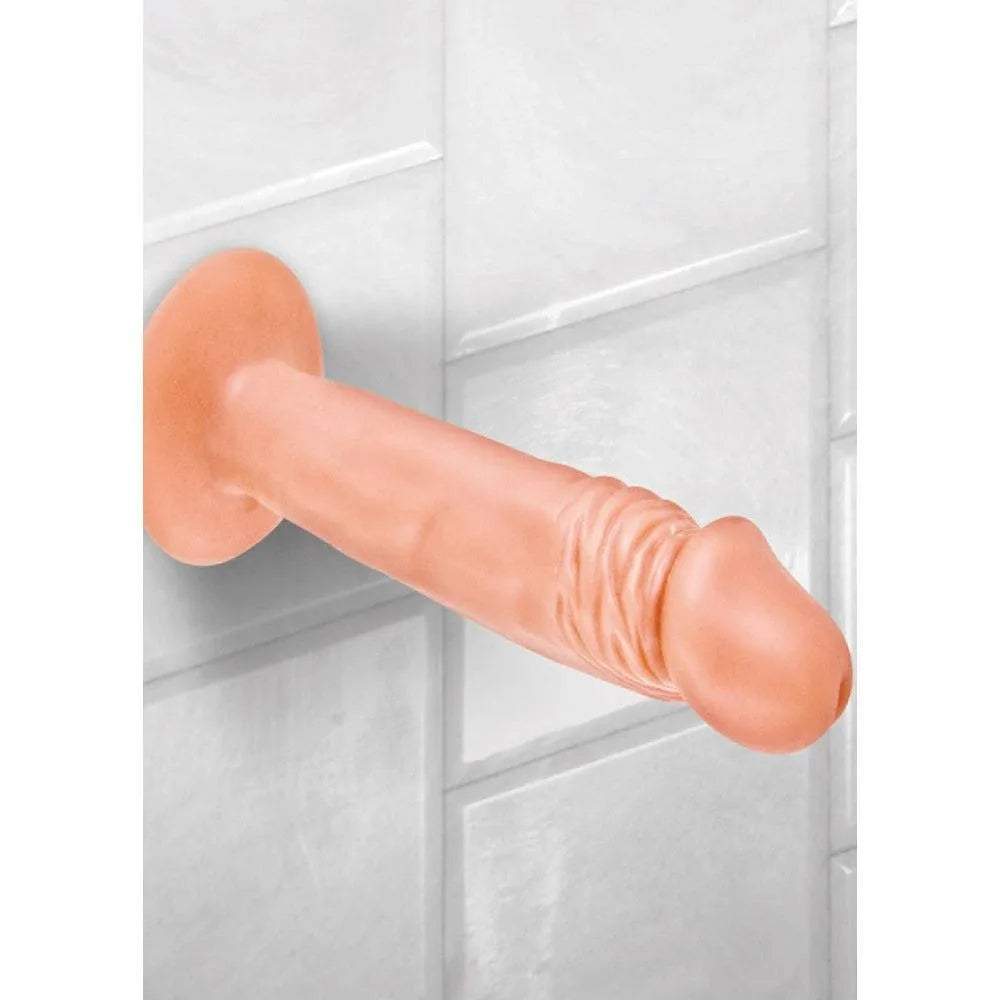 Gode réaliste en silicone souple, couleur chair, ventouse puissante, 16cm, 3.7cm diamètre, texture douce, stimulation inte...