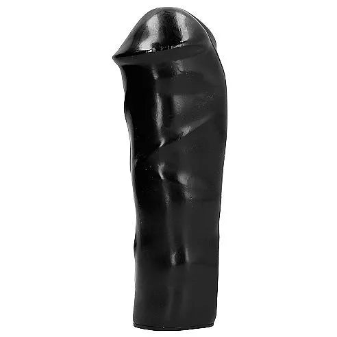 Gode noir hypoallergénique imperméable, tige droite lisse avec stries, dimensions 20x6 cm, stimulation accrue.