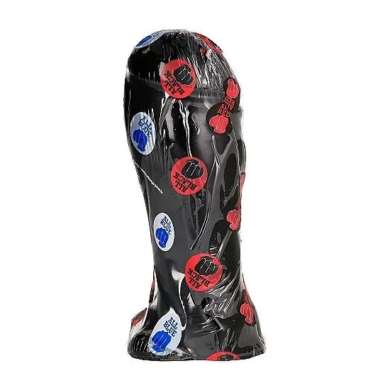 Gode noir PVC long avec tige robuste et testicules réalistes, hypoallergénique, sans phtalates, pour utilisateurs avancés.