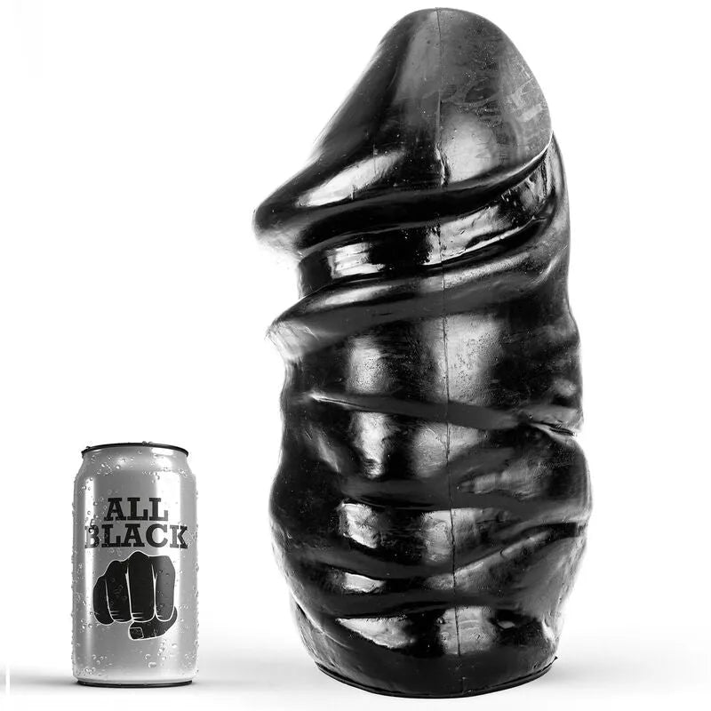 gode noir PVC hypoallergénique sans testicules tige bombée pénétration totale sensation plénitude compatible lubrifiants eau silicone
