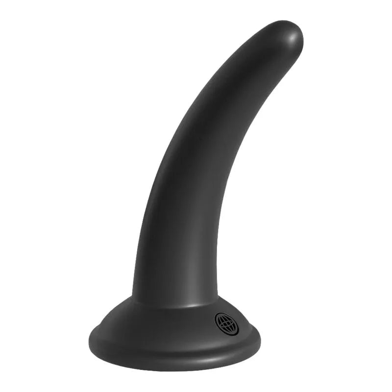 Gode anal courbé noir en silicone hypoallergénique avec harnais ajustable, idéal pour débutants, longueur 12cm, diamètre 3...