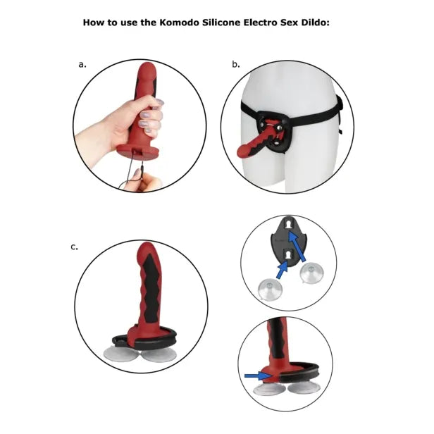 Gode-ceinture rouge épicé en silicone médical, électrostimulation, ventouse, harnais ergonomique, polyvalent et discret.