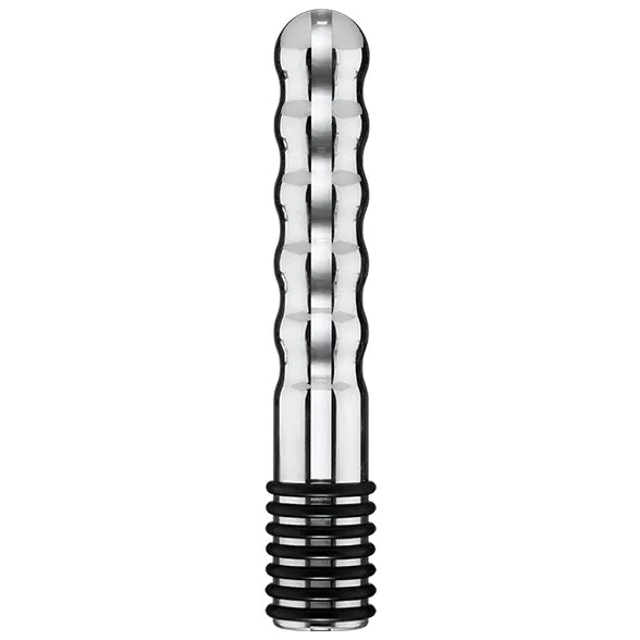 gode aluminium marine nervuré métallique électrode bipolaire compatible électrostimulateur stimulation interne point G point P insérable 135mm diamètre 28mm durable