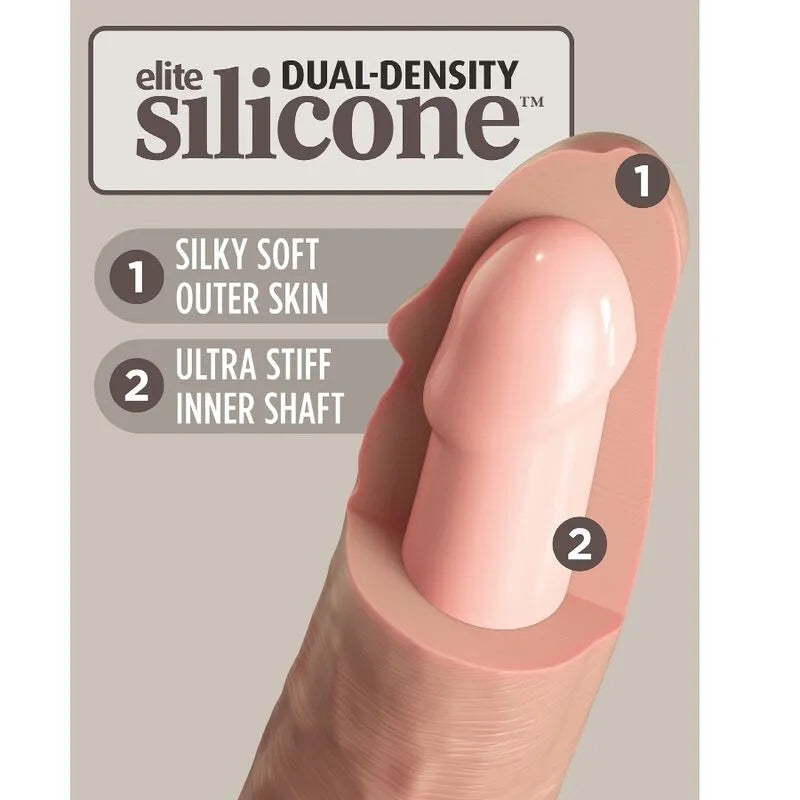 Gode silicone double densité vibrant rose, 24 cm, ventouse, télécommande, modes vibration, étanche, réaliste.