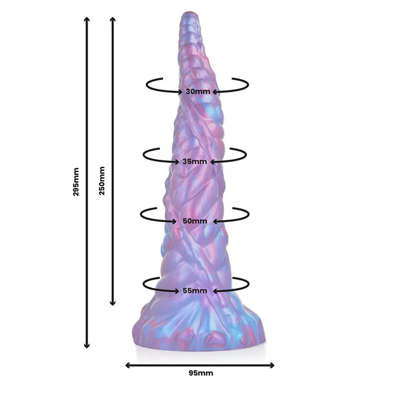 Gode silicone liquide réaliste Nokken, couleur irisée, texture douce, ventouse puissante, design inspiré mythologie scandi...