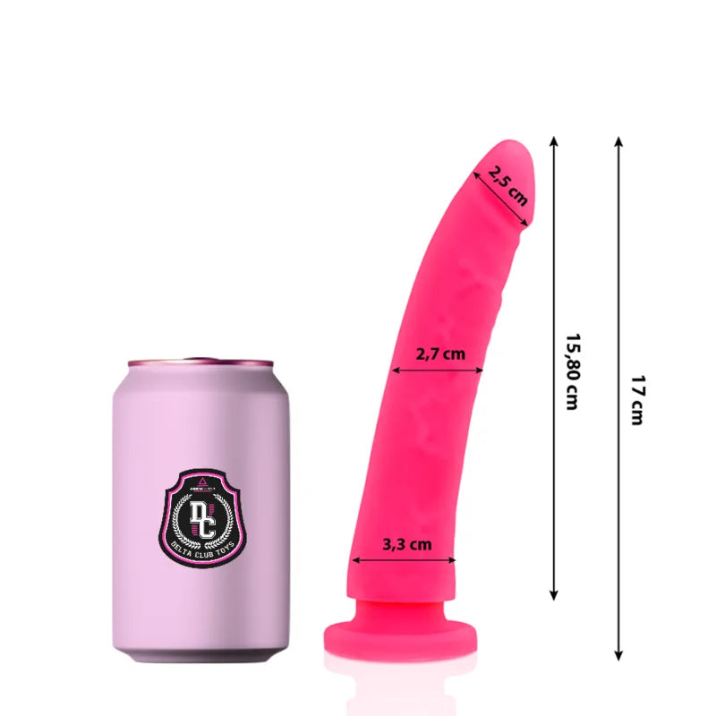 Gode Silicone Médical Hypoallergénique 17cm Diamètre 3cm Deltaclub Texture Douce Réaliste Réchauffe Rapide Compatible Lubrifiant Eau Hygiène Facile Nettoyage Supérieure