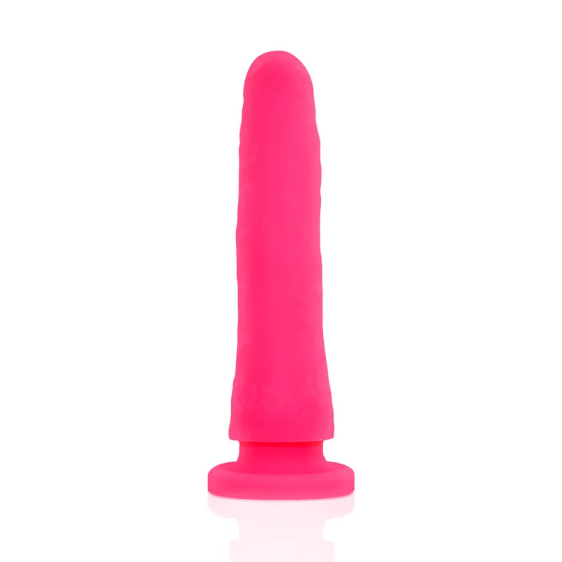 Gode rose en silicone médical, texture réaliste, 17cm, diamètre 3cm, base ventouse, hypoallergénique, sans phtalates.